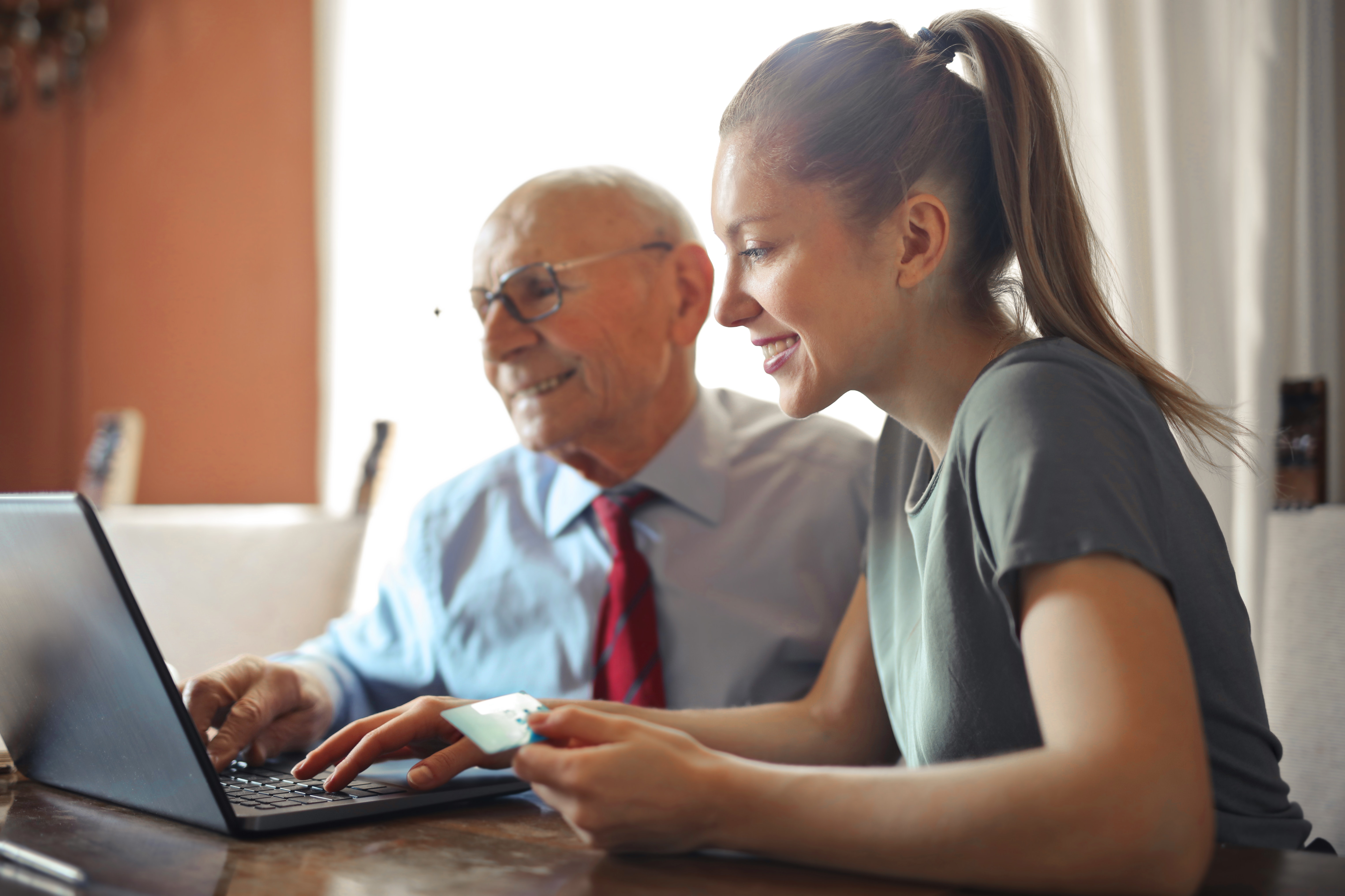 finding stairlifts for seniors on laptop - acorn stairlifts CA